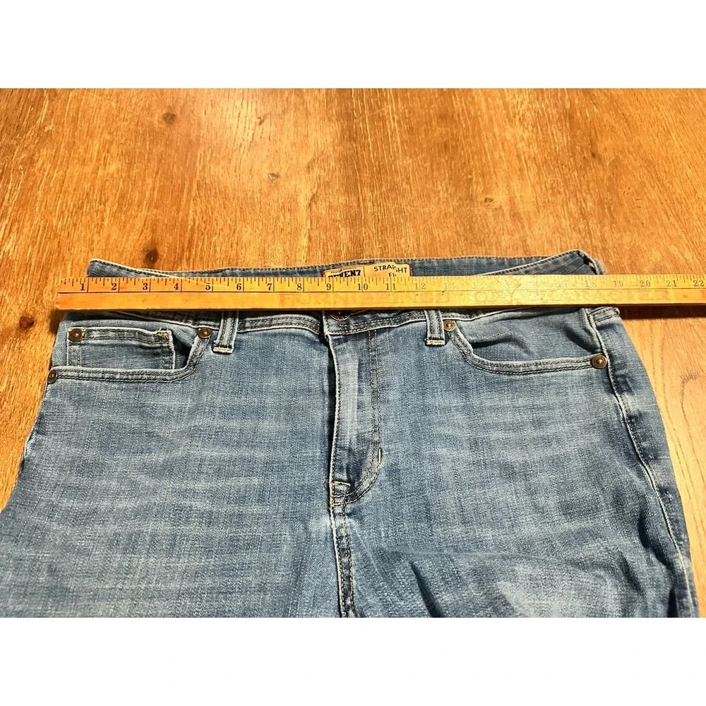 Seven7 Jeans Mens Straight Fit Blue Denim 36x30 Medium Wash Classic
